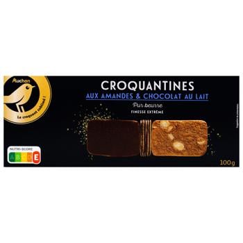 Auchan Crispy Cookies with Almonds and Chocolate 100g - buy, prices for Auchan - photo 3