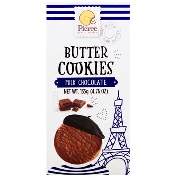 Печиво Pierre Biscuiterie вершкове з молочним шоколадом 135г - купити, ціни на - фото 3