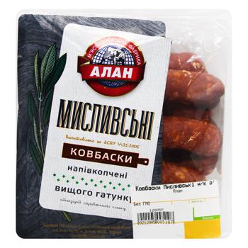 Ковбаски Алан Мисливські напівкопчені вищий ґатунок - купити, ціни на МегаМаркет - фото 2