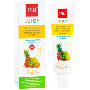 Зубная паста детская Splat Junior Juicy Мультифрукт защита от бактерий и кариеса 35мл - купить, цены на Auchan - фото 1