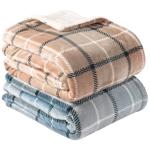 Actuel Cage Sherpa Flannel Plaid 130x170cm in assortment