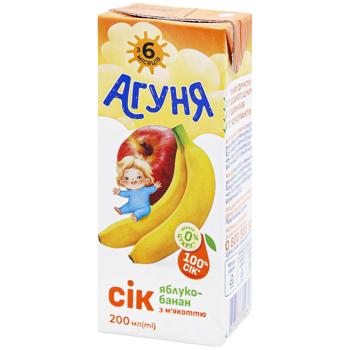 Agunya Apple Banana Juice with Pulp 200ml - buy, prices for Ideal - photo 1