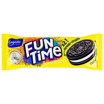 Lagoda Fun Time Sandwich Cookies with Vanilla Filling 70g - buy, prices for Epicentr FOOD - photo 1