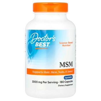 Метилсульфонилметан, МСМ, Doctor's Best, 1000 мг, 180 капсул - купити, ціни на Біотус - фото 1