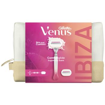 Venus Cosmetic Bag + Venus Sugarberry Scent Razor with 2 Replacement Cartridges Gift Set - buy, prices for - photo 1