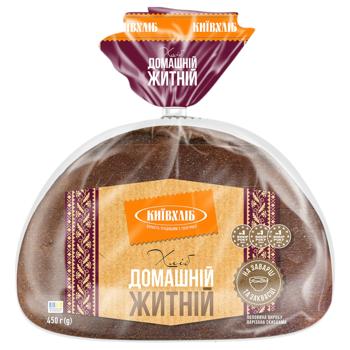 Хлеб Киевхлеб Домашний ржаной половина нарезанный 450г - купить, цены на КОСМОС - фото 1