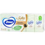 Платочки бумажные Zewa Natural Soft четырехслойные 10*9шт
