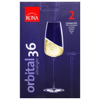 Rona Orbital Glasses Set For Champagne 0.36l*2pcs - buy, prices for AlcoHub - photo 2