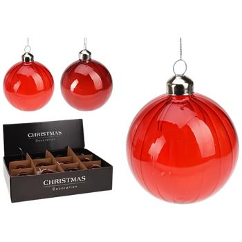 Koopman Embossing Christmas Tree Ball 8cm in assortment