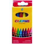 Мел восковый Crayons 6 цветов