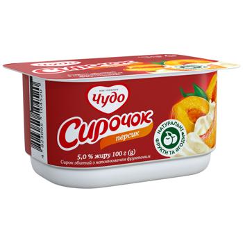 Десерт творожный Чудо Персик 5% 100г - купить, цены на КОСМОС - фото 1