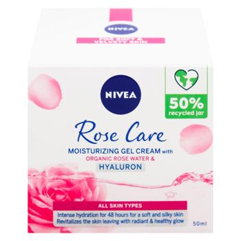 Гель-крем зволожуючий Nivea Rose Touch Hyaluron 50мл - купити, ціни на МегаМаркет - фото 2