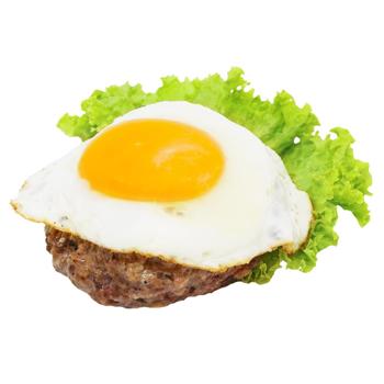 Minced Beef Steak with Egg