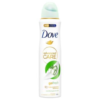 Антиперспірант аерозольний Dove Advanced Care Go Fresh Огірок і зелений чай 150мл - купити, ціни на КОСМОС - фото 1