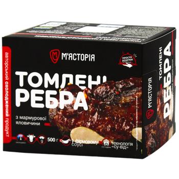 Ребра Мястория с мраморной говядины томленые 500г - купить, цены на КОСМОС - фото 1