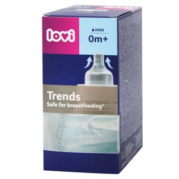 Бутылочка Lovi Trends мини поток 0+ мес 120мл зеленый