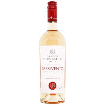 Montalto Passivento Terre Siciliane Rose Semidry Wine 12.5% 0.75l - buy, prices for MegaMarket - photo 1