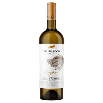 Koblevo Reserve Pinot Grigio White Dry Wine 9.7-14% 0.75l - buy, prices for AlcoHub - photo 1