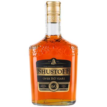 Бренди Shustoff 160 виноградный ординарный 40% 0,5л