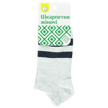 Шкарпетки Auchan жіночі короткі сірі