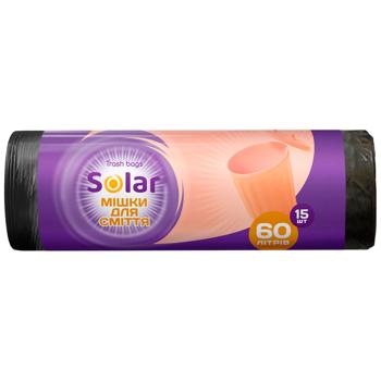 Пакети для сміття Solar 60л 15шт