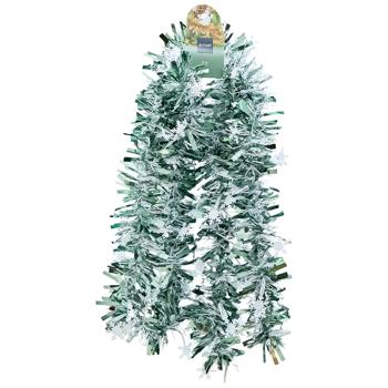 Actuel Snowflakes Green Tinsel 9cm x 2m - buy, prices for Auchan - photo 1