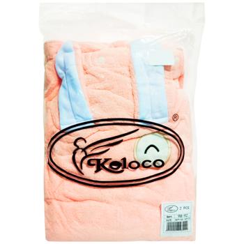 Рушник Koloco 80х140см на кнопках та чалма 50x70см