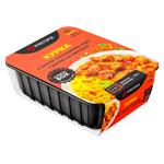 Курица Мястория в кисло-сладком соусе с рисом и овощами 350г