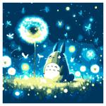 Картина по номерам Riviera Blanca Лесные огоньки со светодиодной подсветкой 25x25см