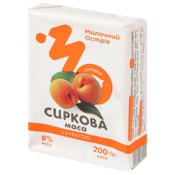 Паста сиркова Молочний Острів 8% солодка з курагою 200 г - купить, цены на Эпицентр FOOD - фото 1