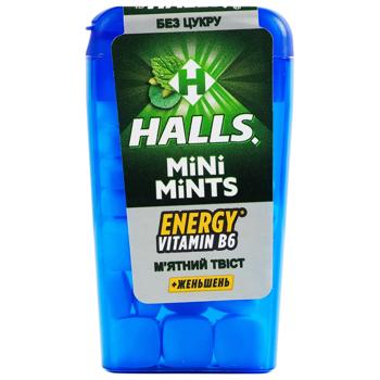Цукерки Halls Mini Mints з вітаміном В6 та екстрактом женьшеня зі смаком м'яти 12,5г - купити, ціни на КОСМОС - фото 1