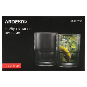 Набор стаканов Ardesto Graphite низкие 2шт 200мл - купить, цены на - фото 3