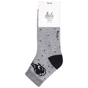 Siela Squirrel Classic High Terry Women's Socks s.39-42 Grey