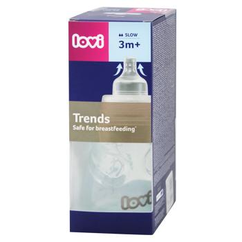 Пляшечка Lovi Trends повільний потік 3+ міс 250мл зелений - купити, ціни на NOVUS - фото 1
