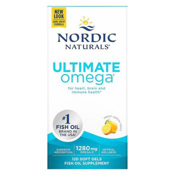 Nordic Naturals Ultimate Omega Lemon Flavored Fish Oil 1280mg 120 softgels - buy, prices for Biotus - photo 2