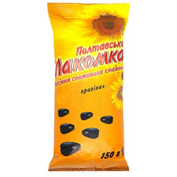 Семена подсолнечника Полтавська Лакомка жареные 150г - купить, цены на Чудо Маркет - фото 1