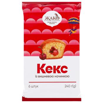 Jaco Cupcake with Cherry Filling 240g - buy, prices for Biotus - photo 1