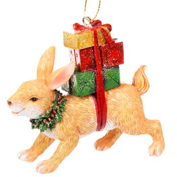 Bona Di Hare with Gifts Decorative Hanging Figurine 9.5cm Light Brown - buy, prices for WINETIME - photo 1