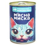 Корм вологий М'ясна Миска з морською рибою для котів 415г