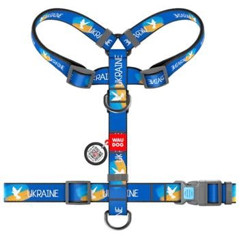 Waudog Nylon H-Shaped Harness for Dogs with QR Passport 30-40cm/15mm with Flag Design - buy, prices for ULTRAMARKET - photo 3