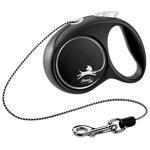 Flexi Black Design Roulette Leash with Cord XS Up to 8kg 3m Black