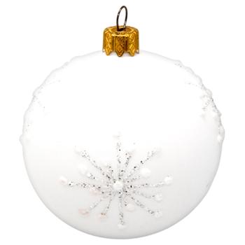 Snowflake Christmas Tree Ball 80mm in assortment - buy, prices for COSMOS - photo 3