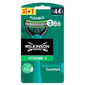 Wilkinson Sword Xtreme3 Sensitive Disposable Razor 3+1pcs