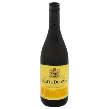 Comte Du Vals Blanc White Semisweet Wine 10.5% 0.75l - buy, prices for Ideal - photo 1
