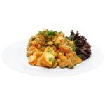 Рагу из отварного мяса и овощей