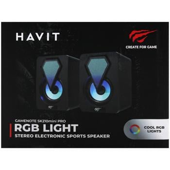 Колонки ігрові Havit mini PRO USB 2.0 RGB Black HV-SK210 - купити, ціни на Auchan - фото 3