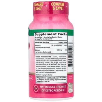 Nature's Truth, Calcium + D3, 60 Coated Caplets - купити, ціни на Біотус - фото 2