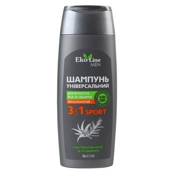 Eko Line Men Universal Shampoo and Conditioner for Hair, Body and Face 3in1 250ml - buy, prices for NOVUS - photo 1