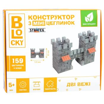 Набір для творчості Strateg Blocky Дві вежі будівельний з міні-цеглинок