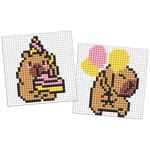Ideyka Capybara Fun Diamond Mosaic on Sticker 9x9cm 2pcs